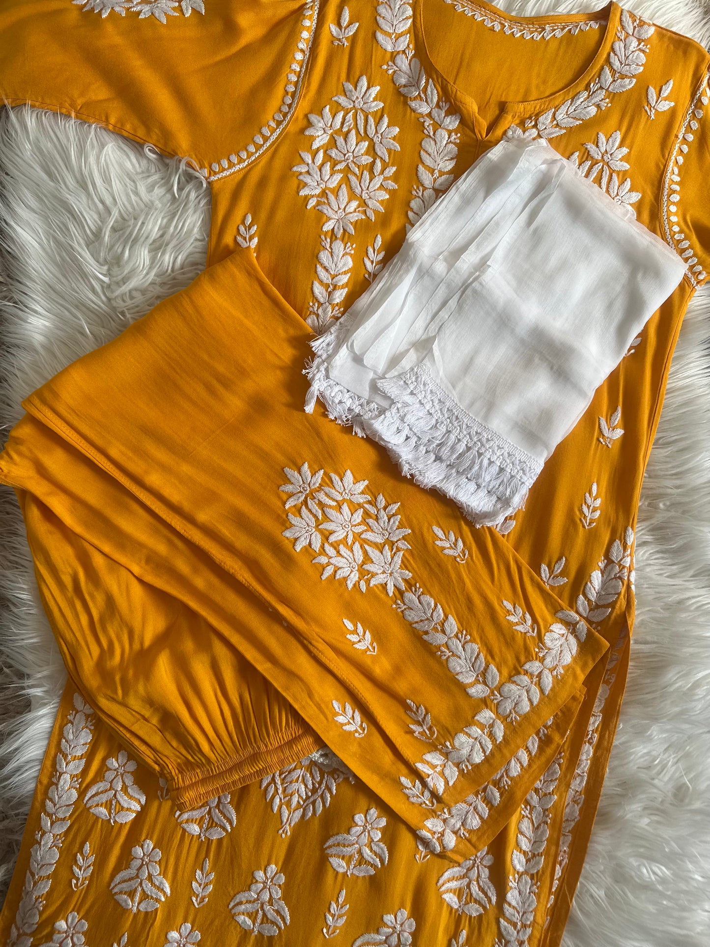 YELLOW 3 PIECE RAYON SET