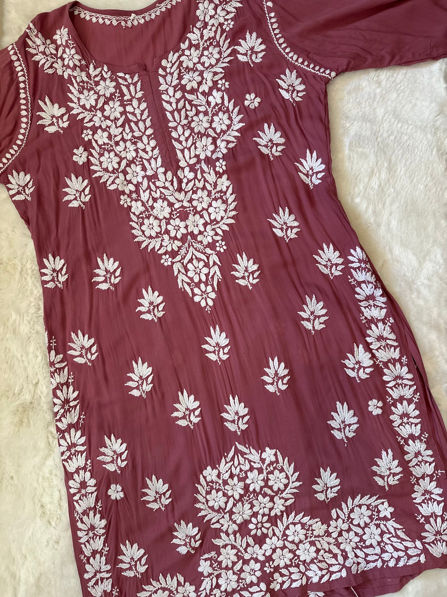 HOT PINK PLUS SIZE MODAL KURTA