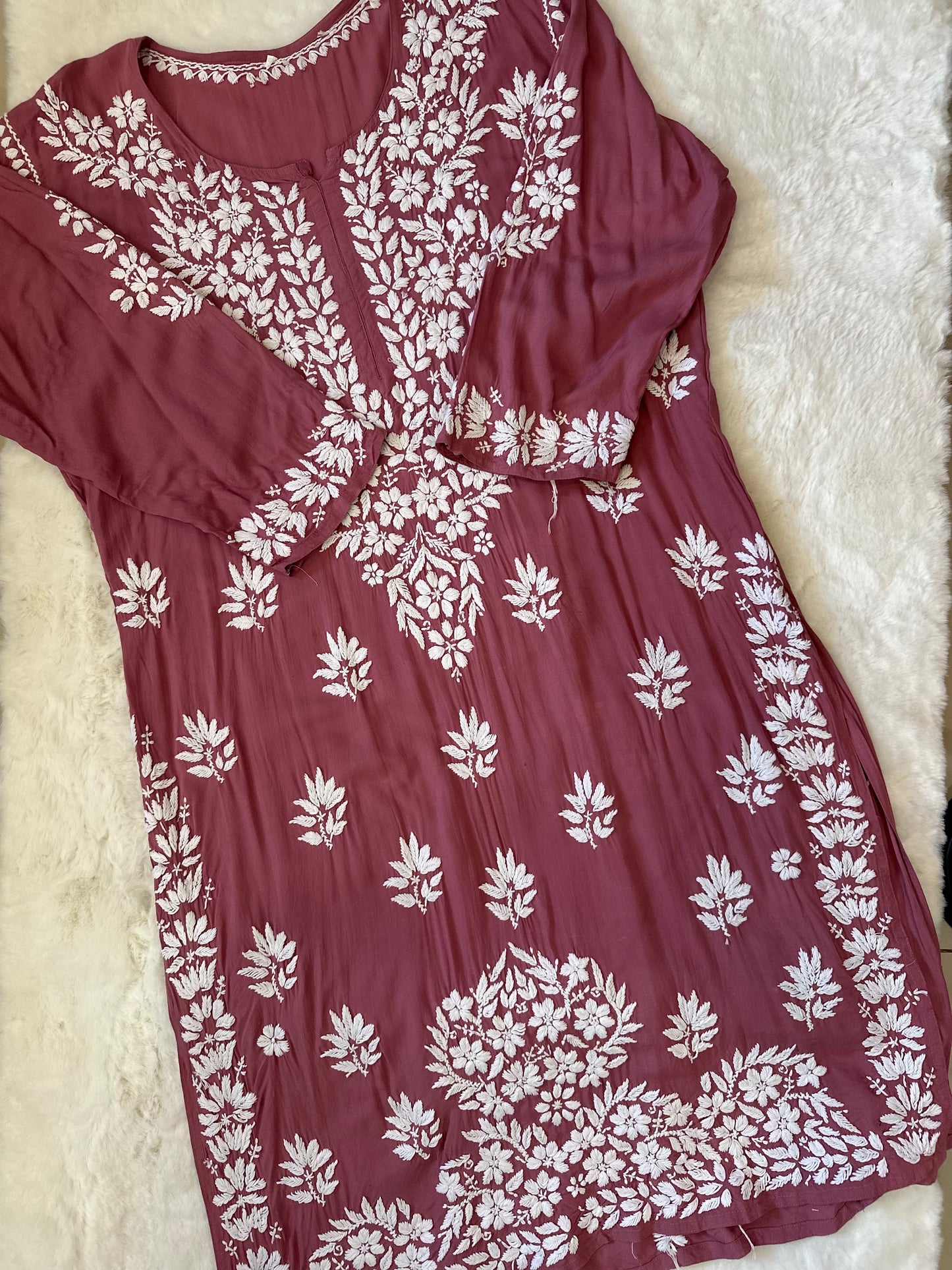 HOT PINK PLUS SIZE MODAL KURTA