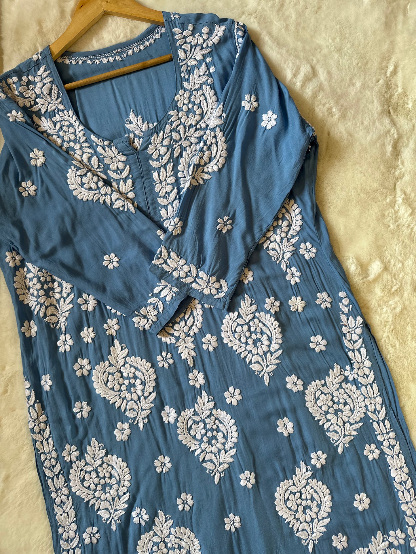 SKY BLUE PLUS SIZE KURTA
