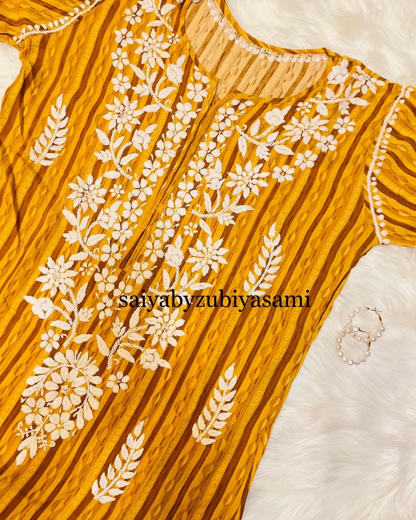 NOOR MODAL PRINTED MUSTARD KURTA