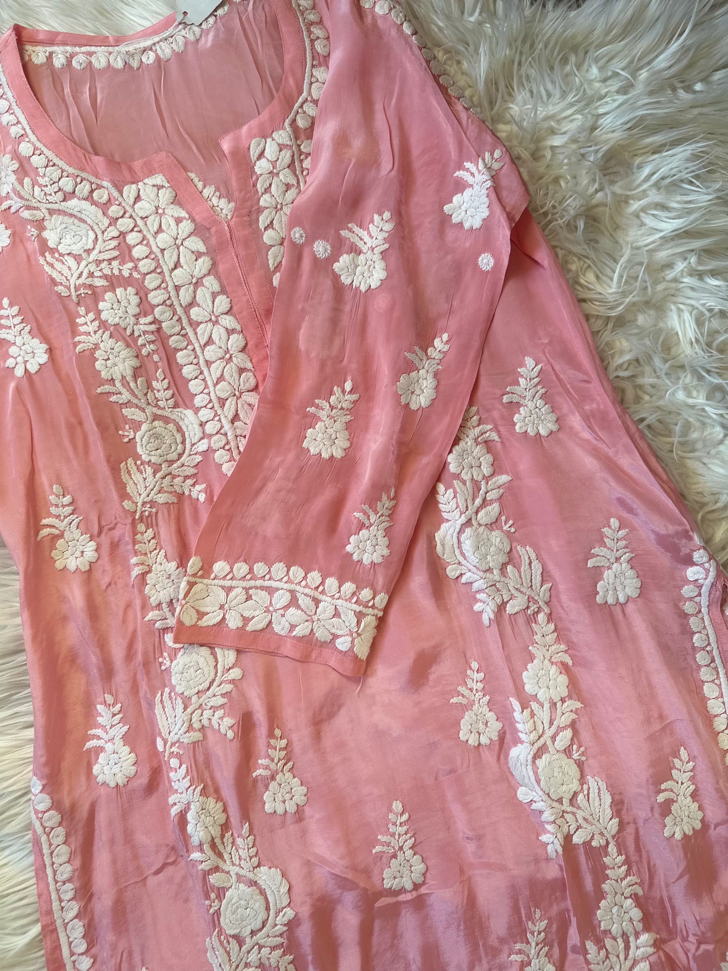 BAHAAR HOT PINK CREPE KURTA