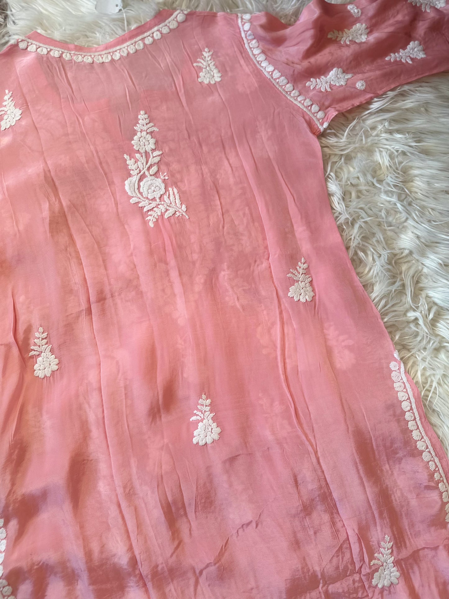 BAHAAR HOT PINK CREPE KURTA