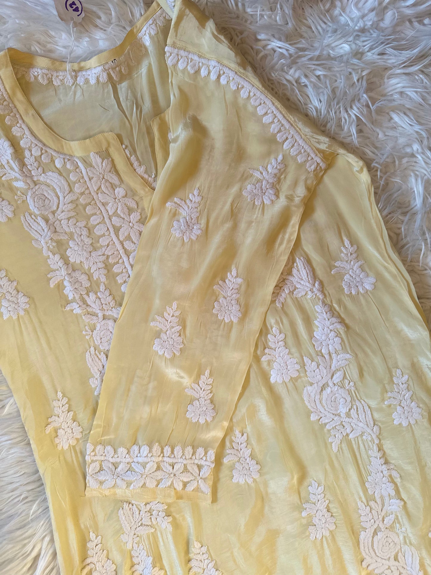 BAHAAR LEMON CREPE KURTA