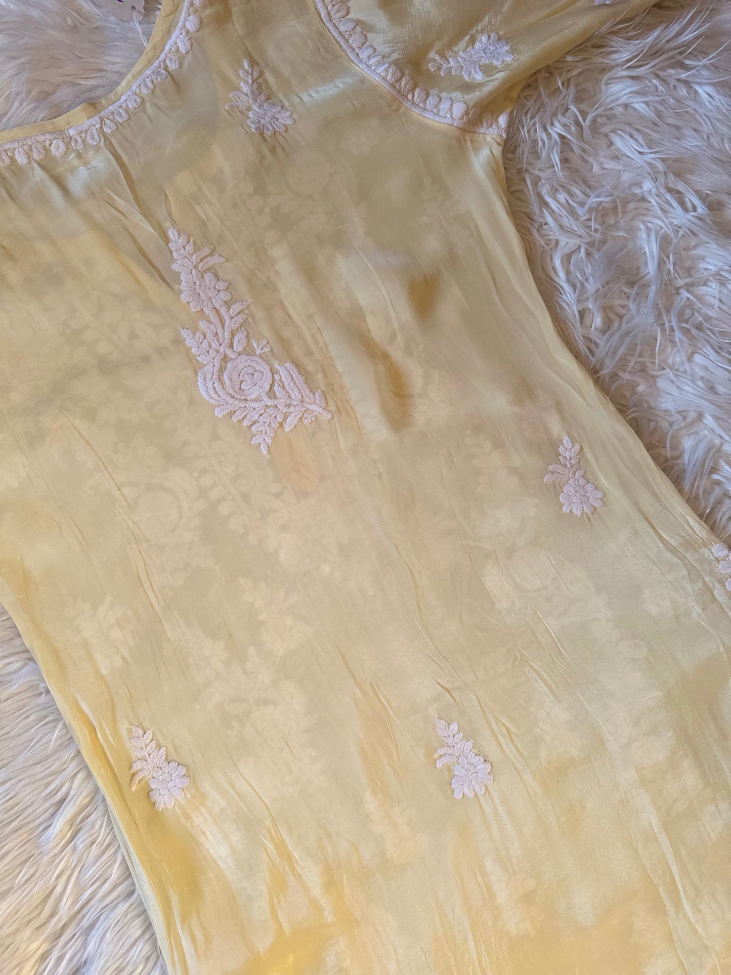 BAHAAR LEMON CREPE KURTA