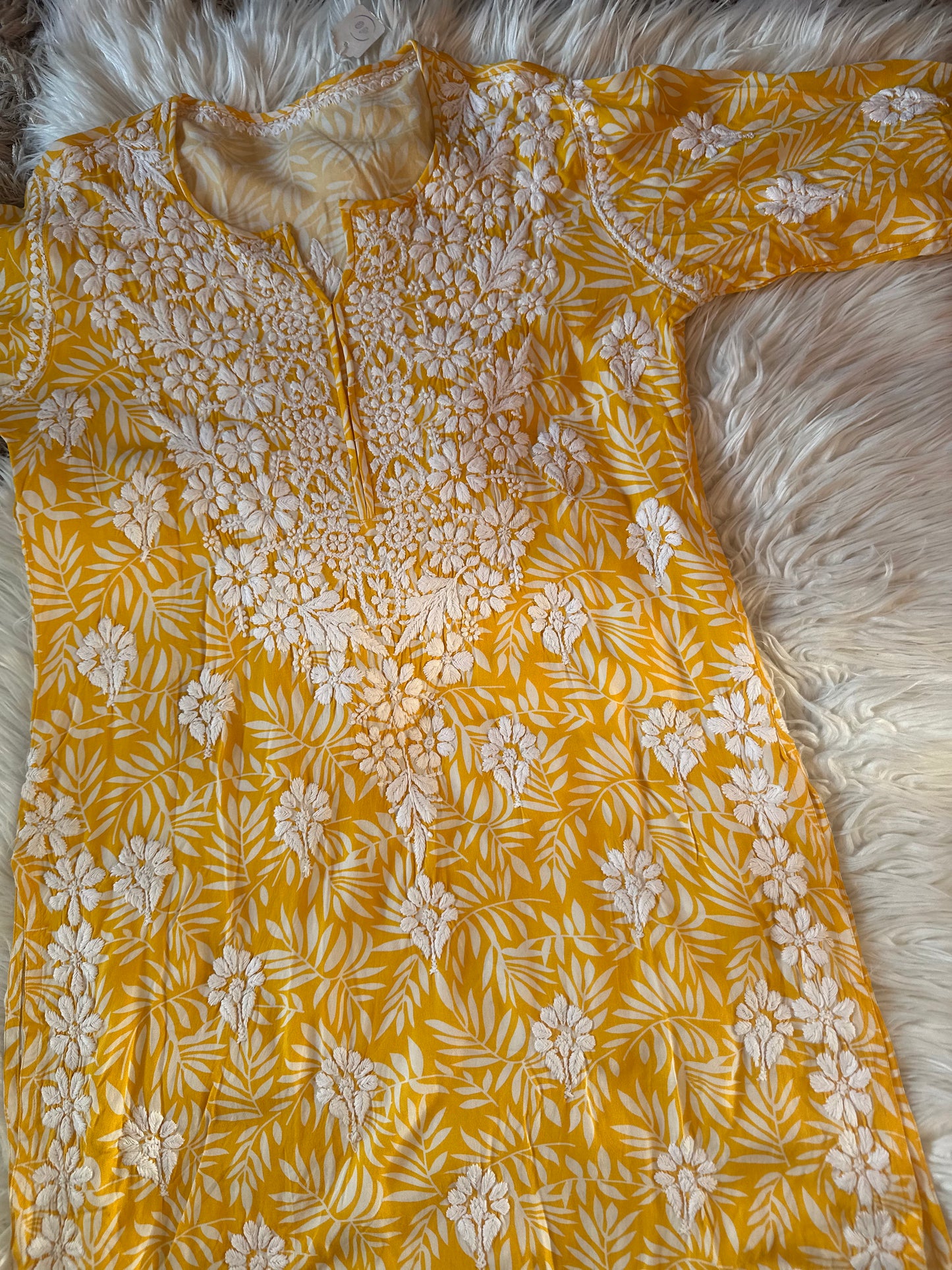 NOOR MODAL PRINTED YELLOW KURTA