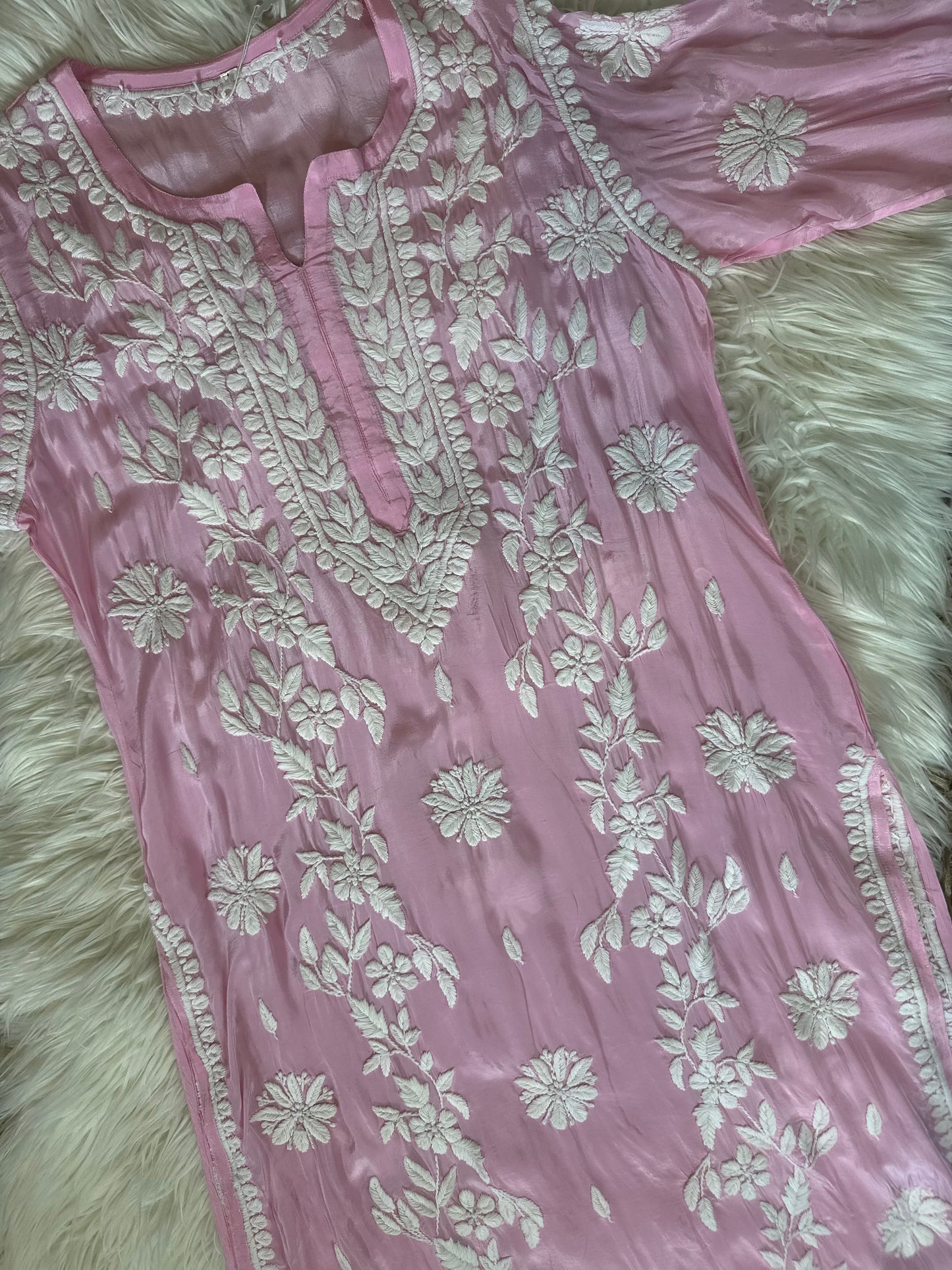 BAHAAR PINK CREPE KURTA