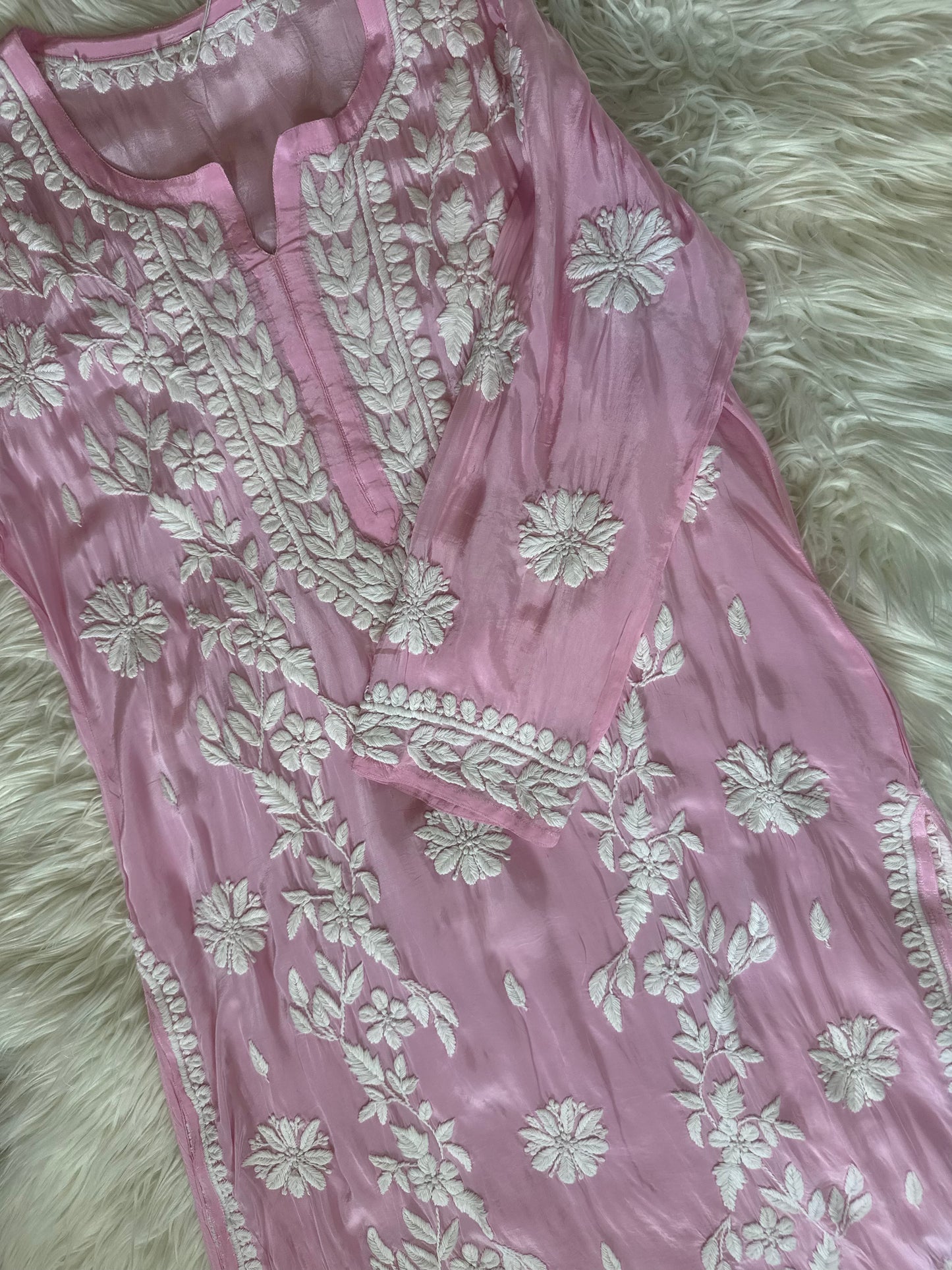 BAHAAR PINK CREPE KURTA