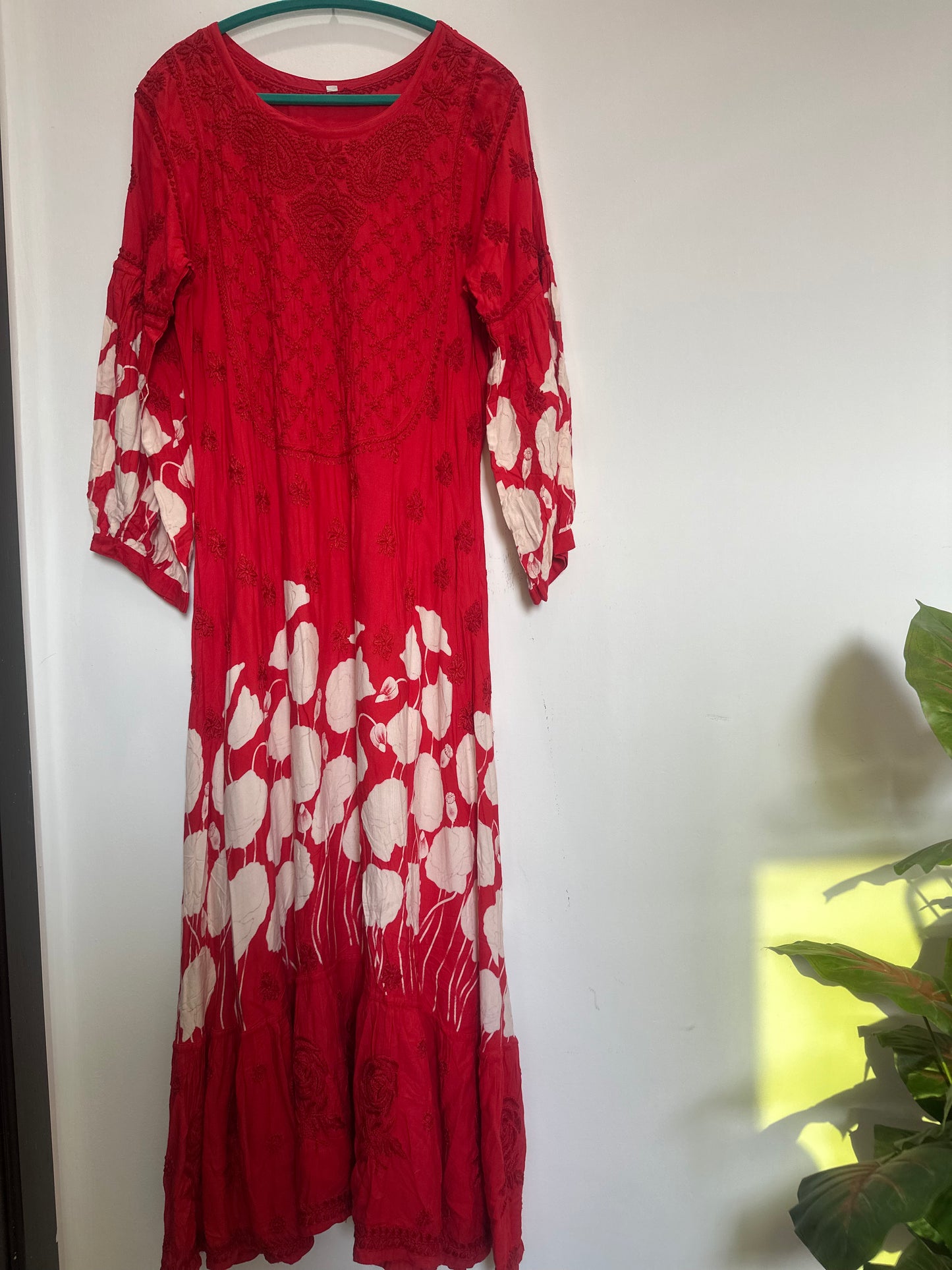 RED MODAL LONG FROCK