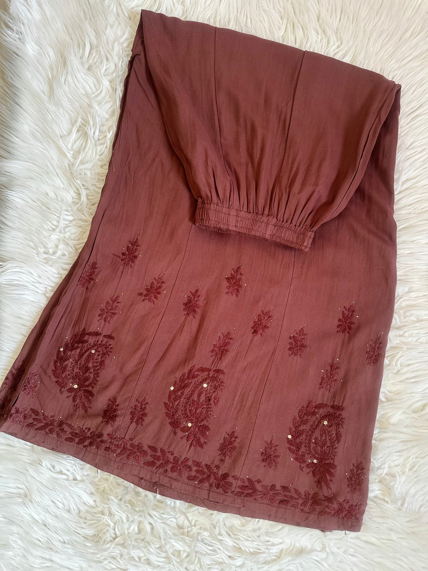 BROWN MUKESH SET WITH PALAZZO