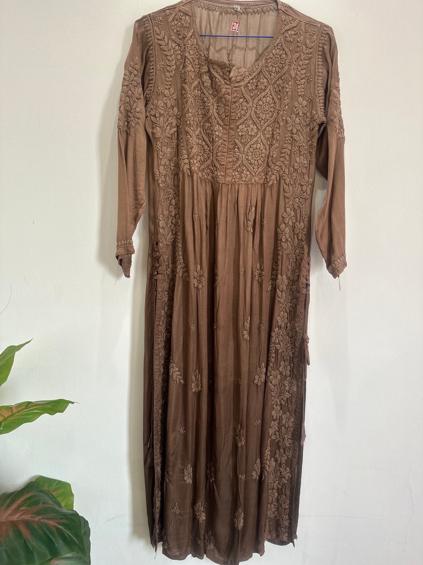 JANNAT CHANDERI BROWN KURTA