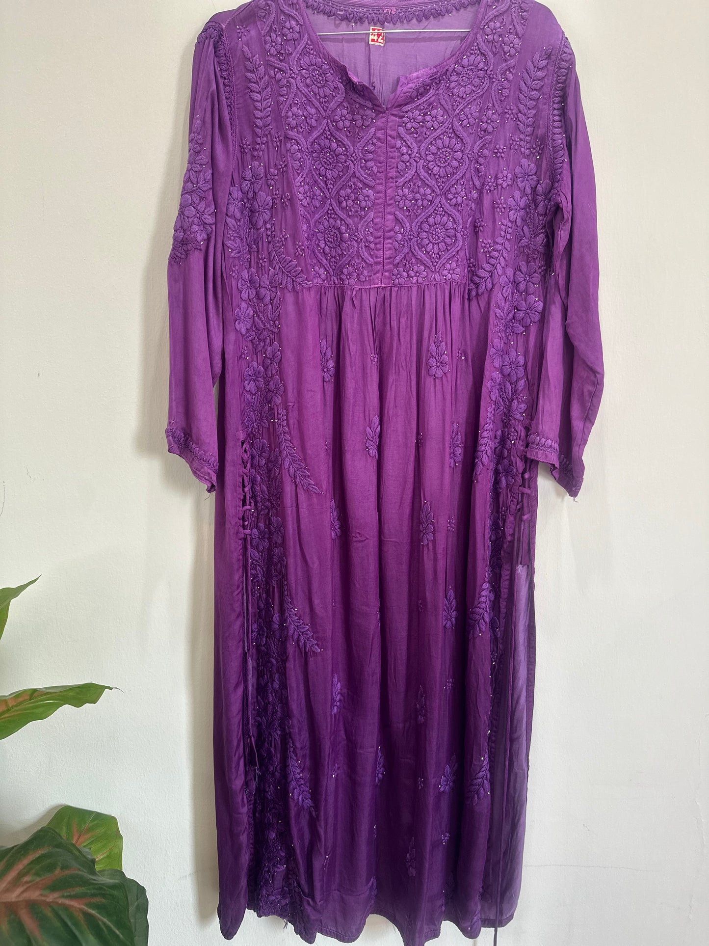 JANNAT PURPLE CHANDERI KURTA