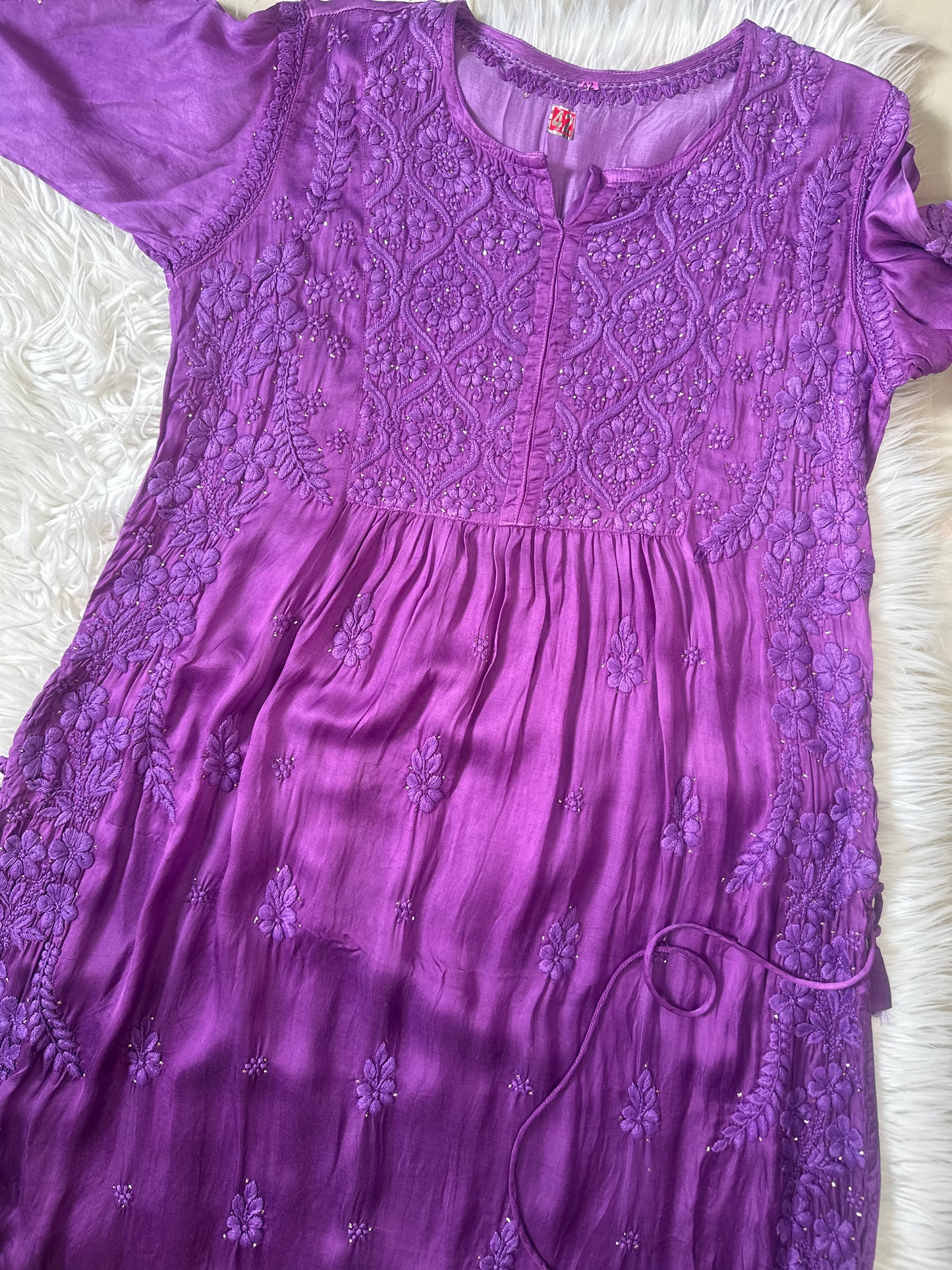 JANNAT PURPLE CHANDERI KURTA