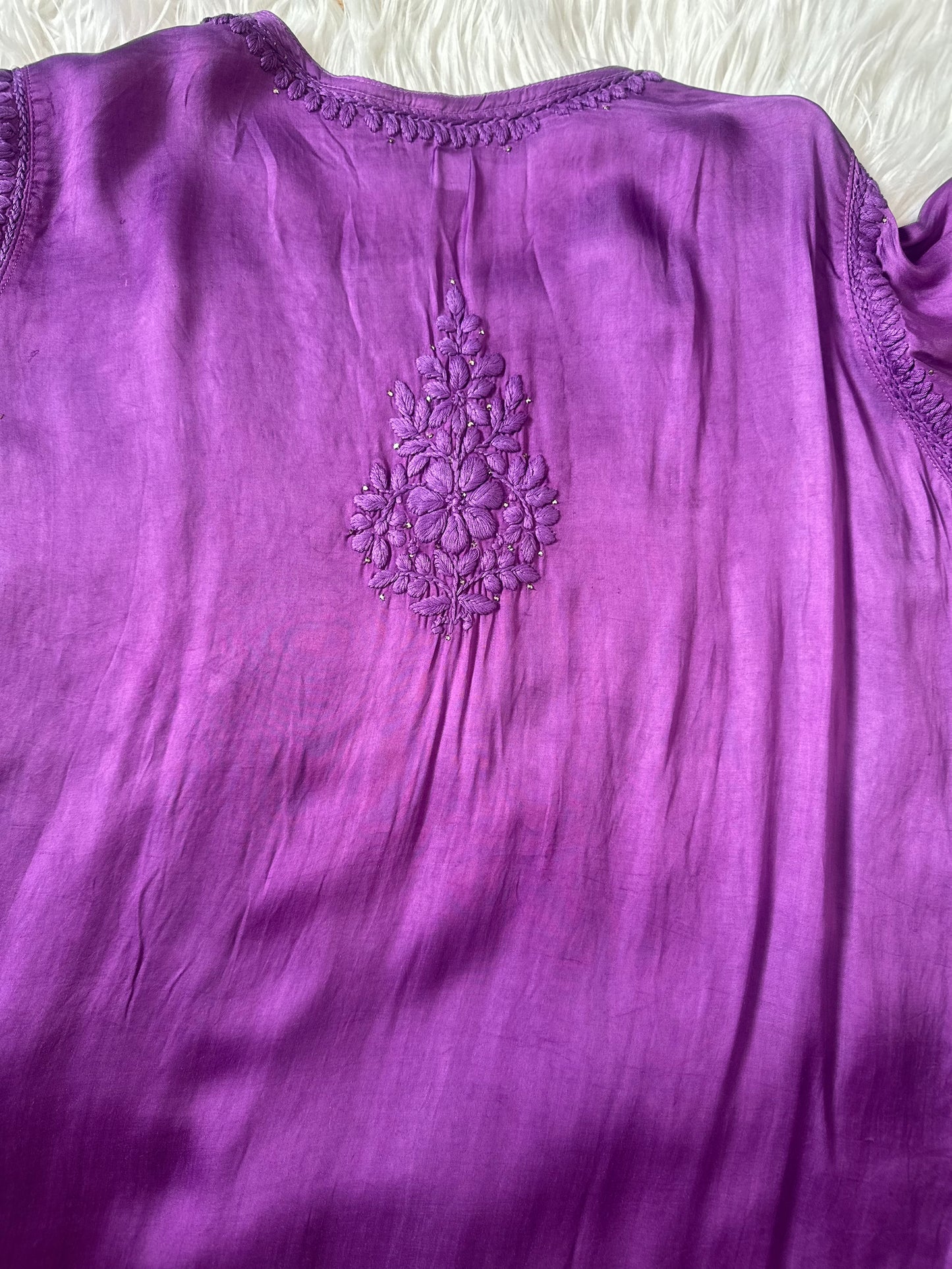 JANNAT PURPLE CHANDERI KURTA