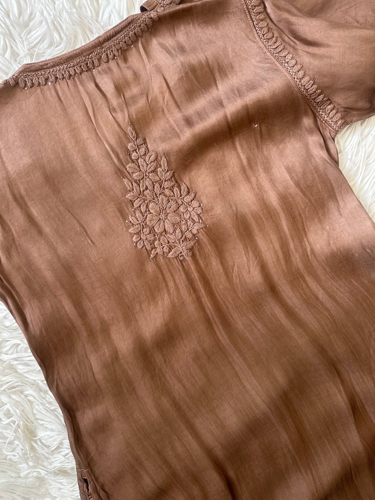 JANNAT CHANDERI BROWN KURTA