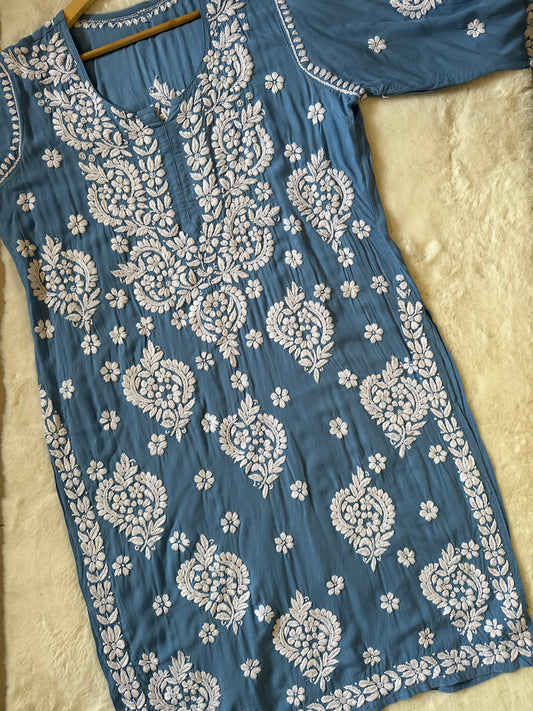SKY BLUE PLUS SIZE KURTA