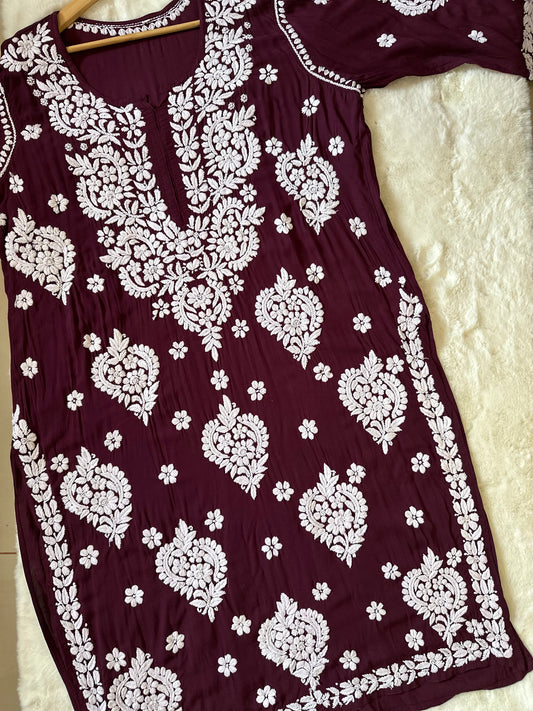WINE PLUS SIZE MODAL KURTA